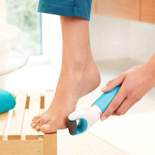 Electric Dry Foot File Callus Remover – Coarse & Regular Roller for At-Home Pedicure, Battery-Powered Foot Care Tool (USB Rechargeable, Battery Not Included)