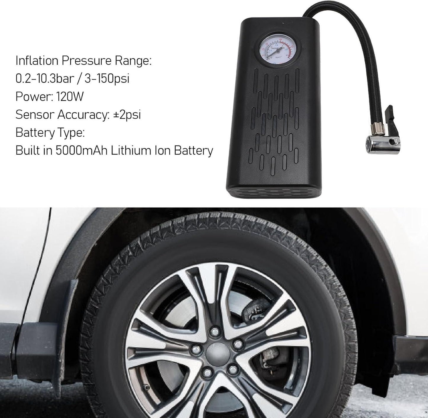 Portable Battery Powered Air Compressor Tire Inflator