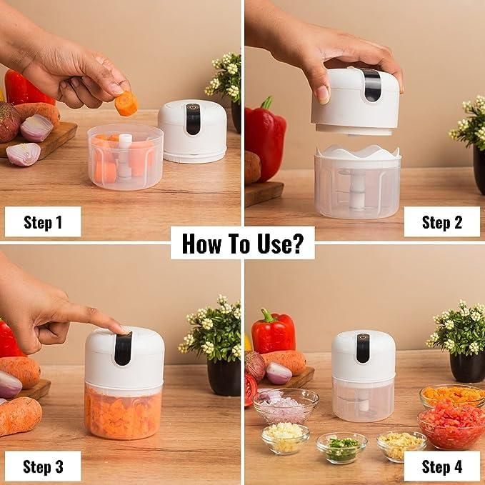 Mini Electric Meat And Garlic Chopper Compact Food Processor