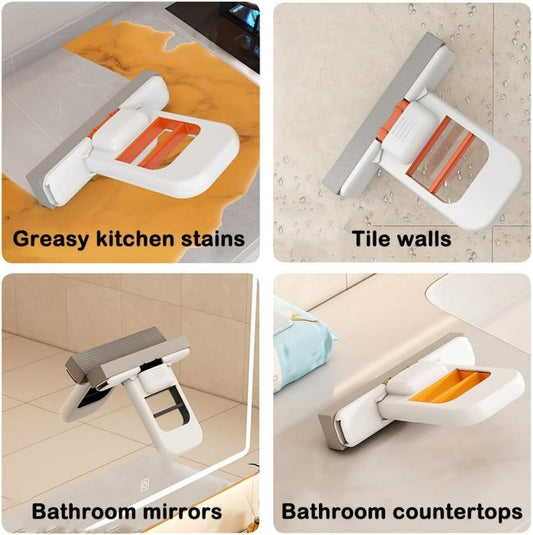 Mini Foldable Desktop Mop Self Squeeze Sponge Cleaning Tool
