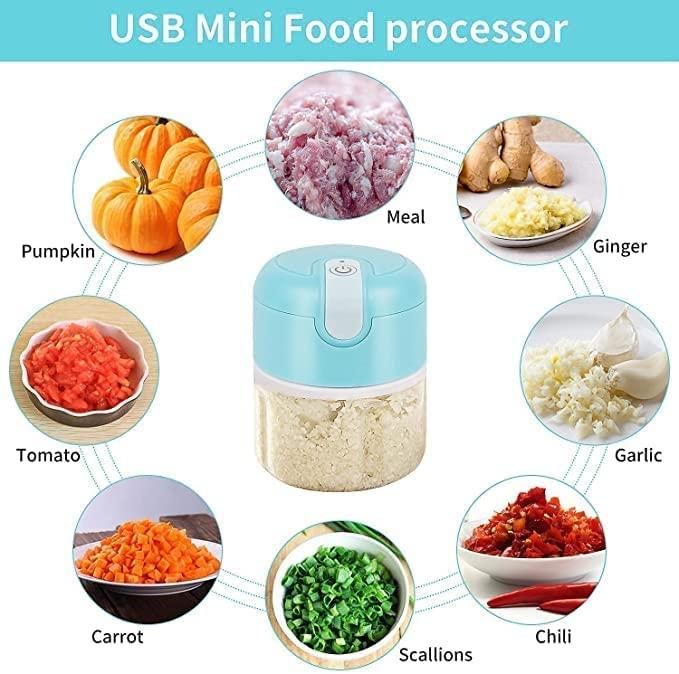Mini Electric Meat And Garlic Chopper Compact Food Processor
