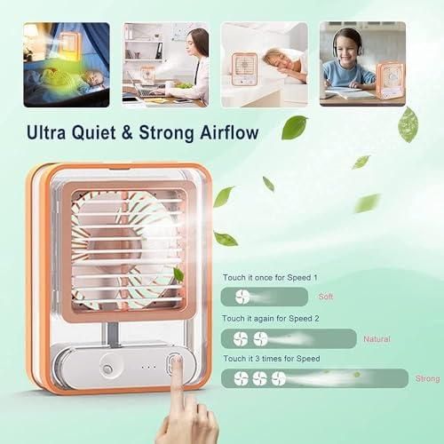 Rechargeable Battery Operated Mini USB Fan With Mist Water