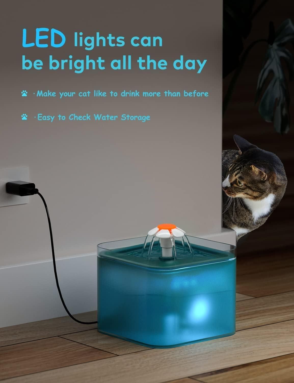 2L Small Pet Water Fountain For Kitten And Small Dogs