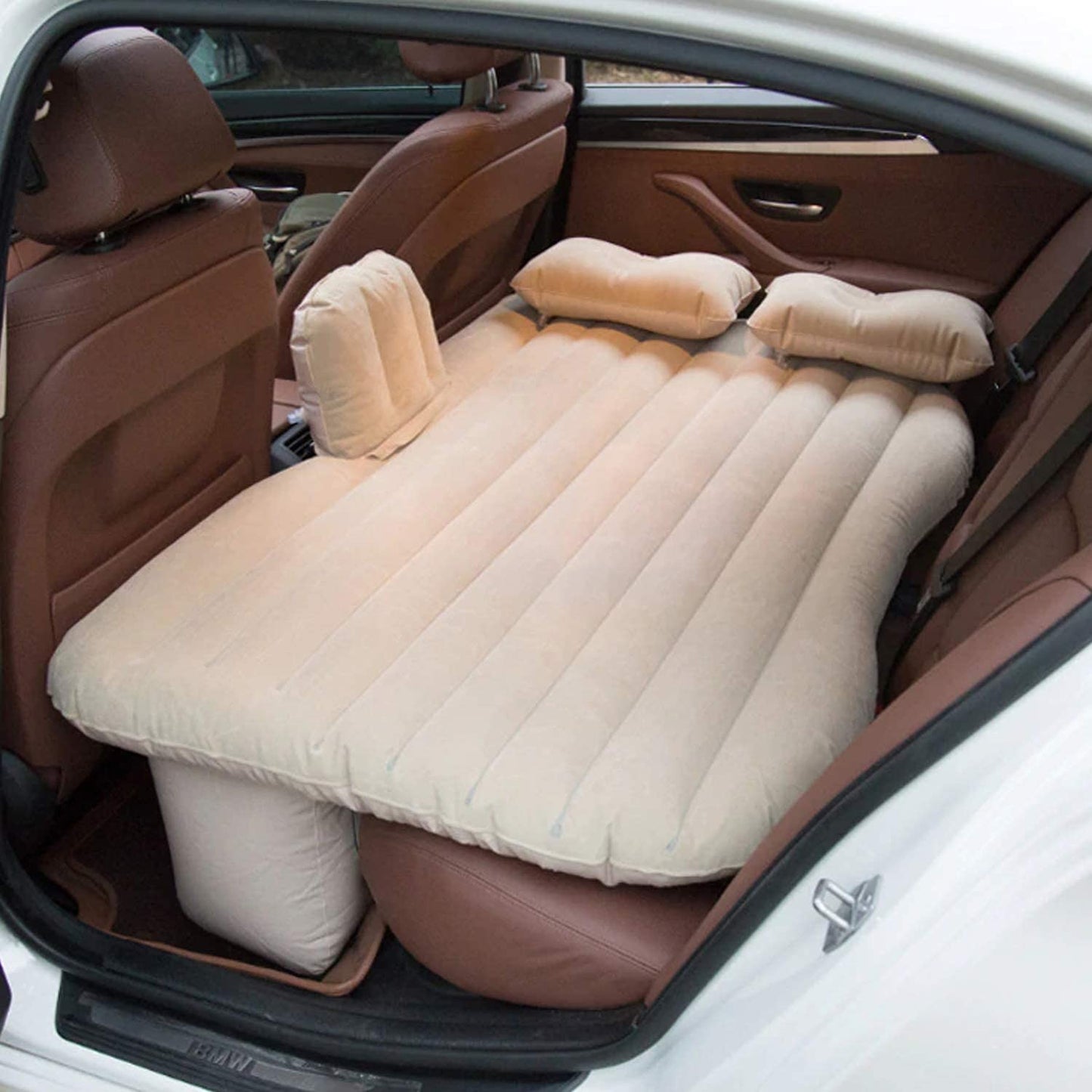 Car Back Seat Inflatable Bed with 2 Pillows + Portable Air Pump