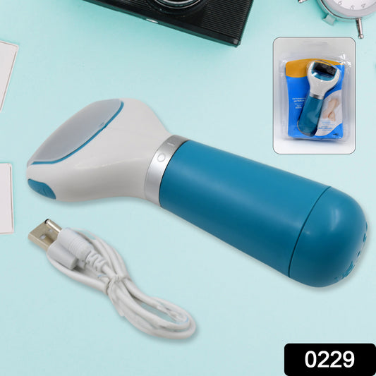 Electric Dry Foot File Callus Remover – Coarse & Regular Roller for At-Home Pedicure, Battery-Powered Foot Care Tool (USB Rechargeable, Battery Not Included)