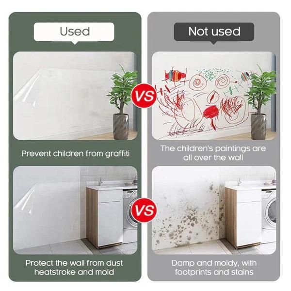 Self- Adhesive Transparent Wall Protection Film (1 Pack 2 Sheets)