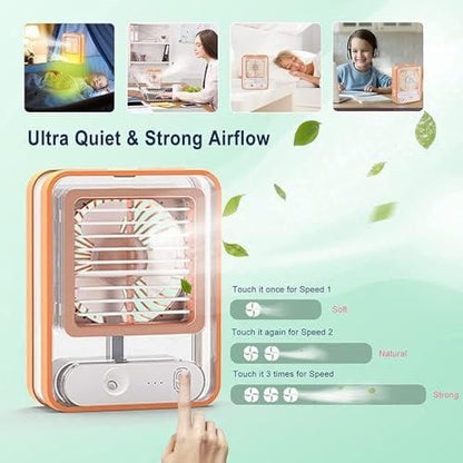Rechargeable Battery Operated Mini USB Fan With Mist Water