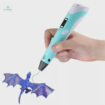 3D Printer Pen for Kids – Beginner 3D Drawing Pen Set with PLA Filament (Random Colors)